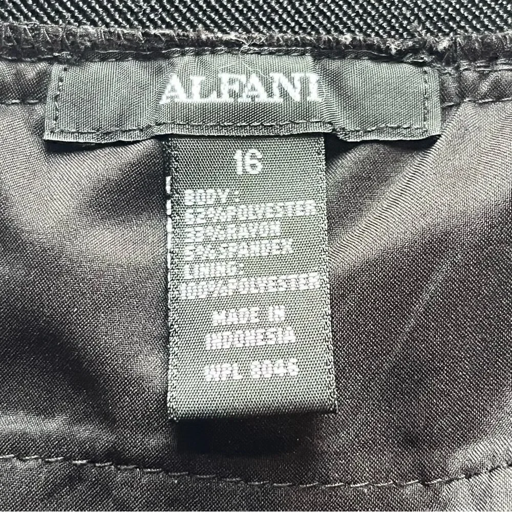 Alfani Women's Black Skirt Knee Length Tiered Size 16